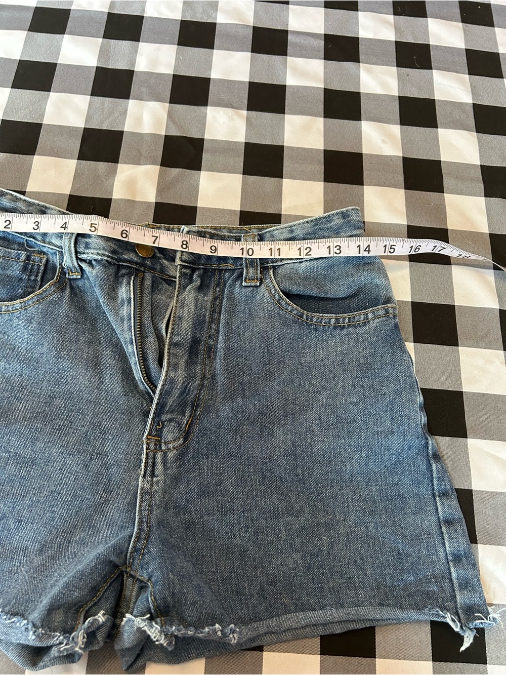 Free with any purchase SHEIN Light Blue High-Waist Denim Cutoff Shorts - Picture 2 of 7
